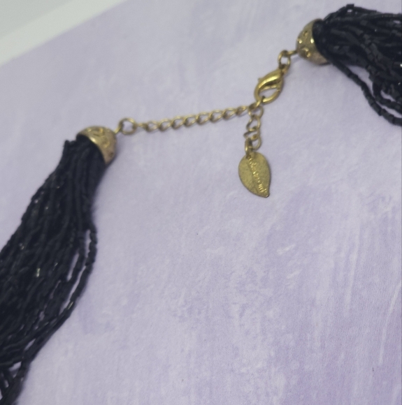 👍5 For $20 Coldwater Creek Black Glass Bead Multi Strand Necklace - Picture 7 of 9